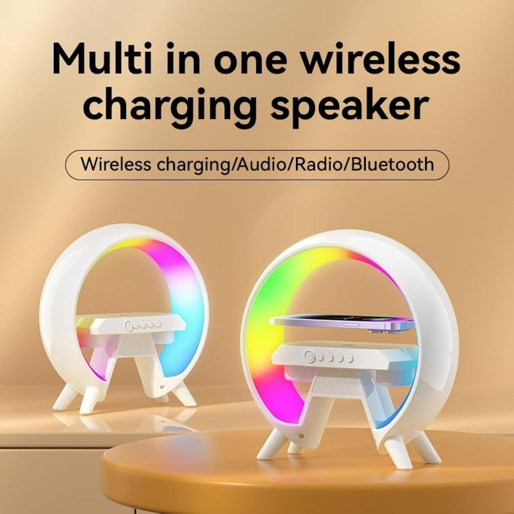 264- SoundSphere Light Show Speaker Alarm Clock & Wireless Charger