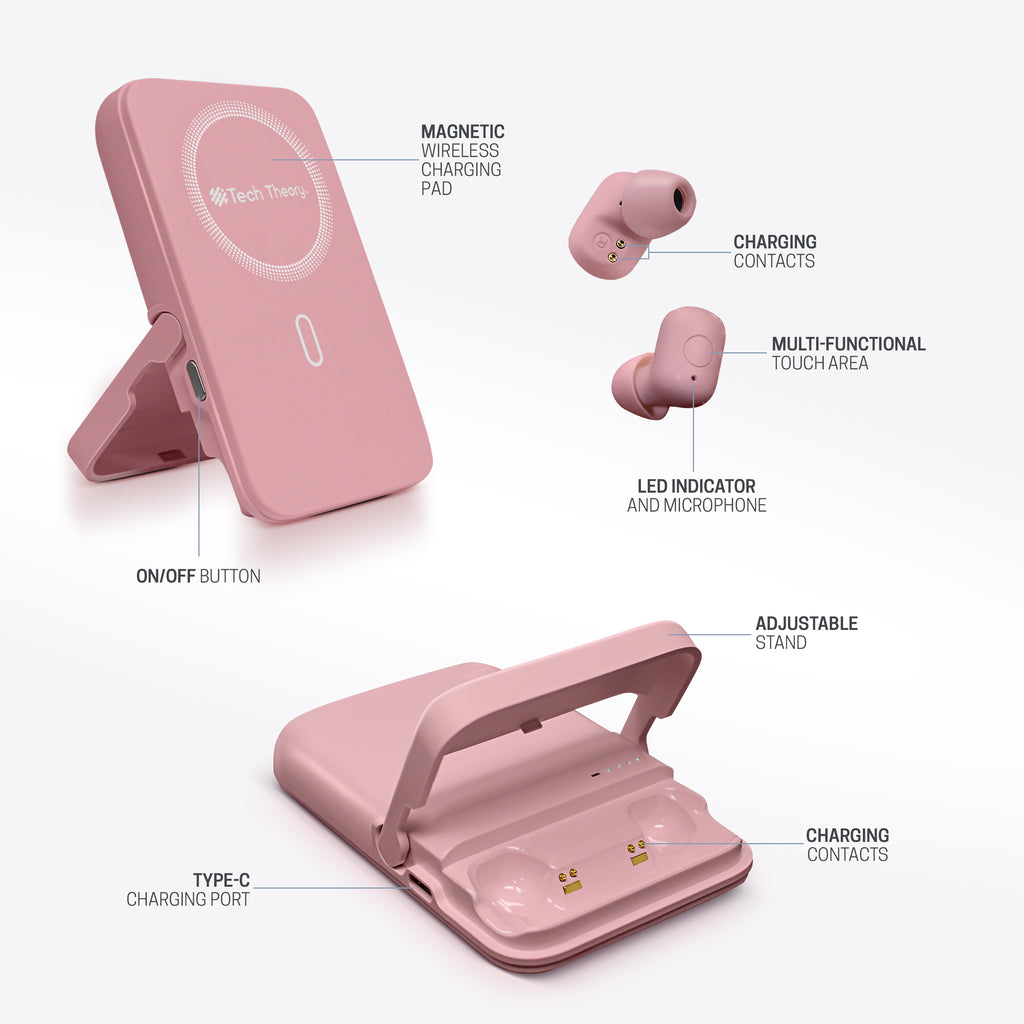 MagPower Pods Magnetic Portable Battery + TWS Earbuds