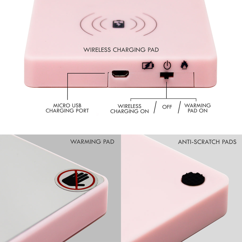 Mug Warmer & Wireless Phone Charger Rose Gold