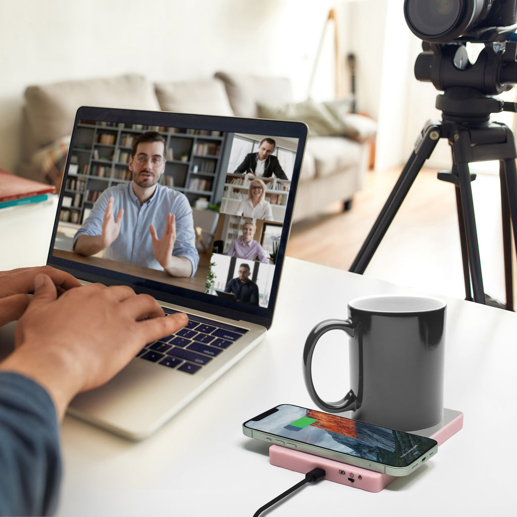 Mug Warmer & Wireless Phone Charger Rose Gold