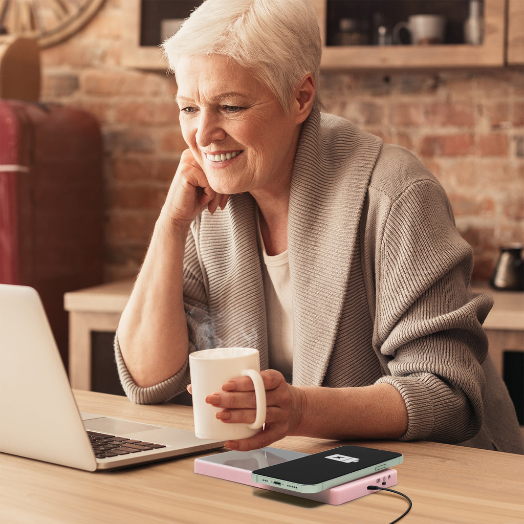 Mug Warmer & Wireless Phone Charger Rose Gold