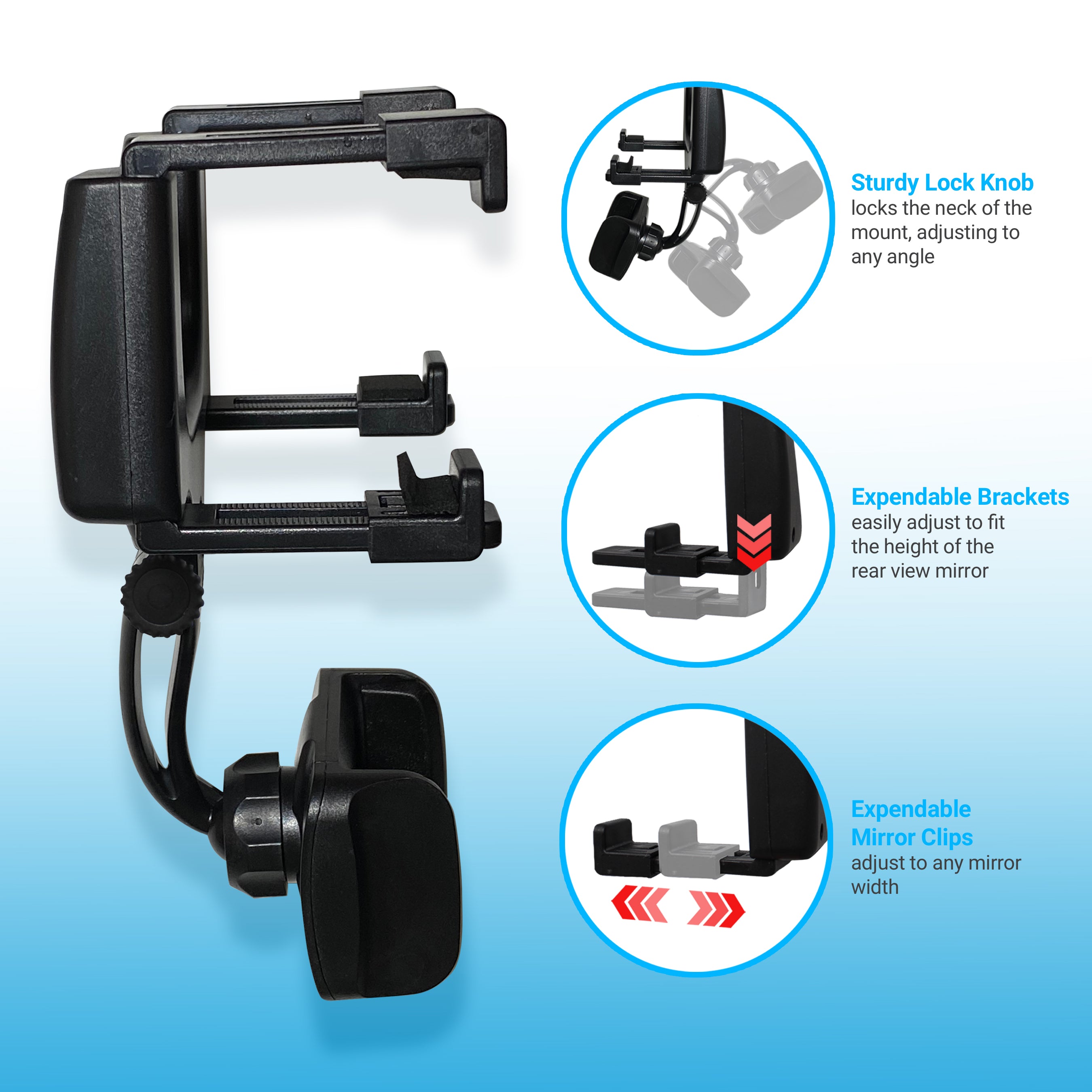 Tech Theory RearView Mirror Phone Mount Aduro Products