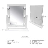075-Olivia Rose Large Vanity Mirror w Lights and Stand