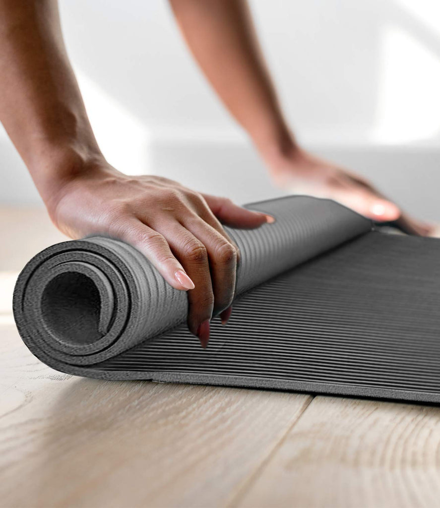 Aduro Sport Yoga Workout Mat, 1/2-Inch Extra Thick Yoga Foam Mat