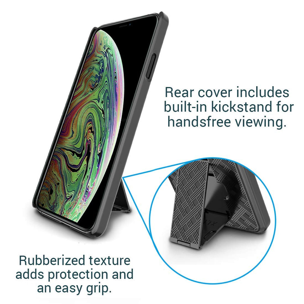 ADURO SHELL & HOLSTER COMBO CASE: iPhone XS Max Holster Case