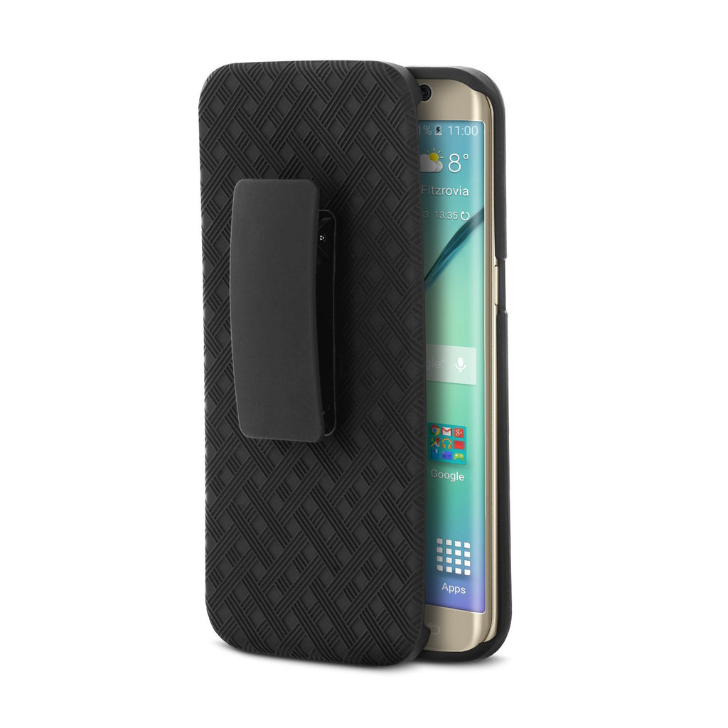 Galaxy S7 Edge Case, Aduro Shell & Holster COMBO Super Slim Case Shell