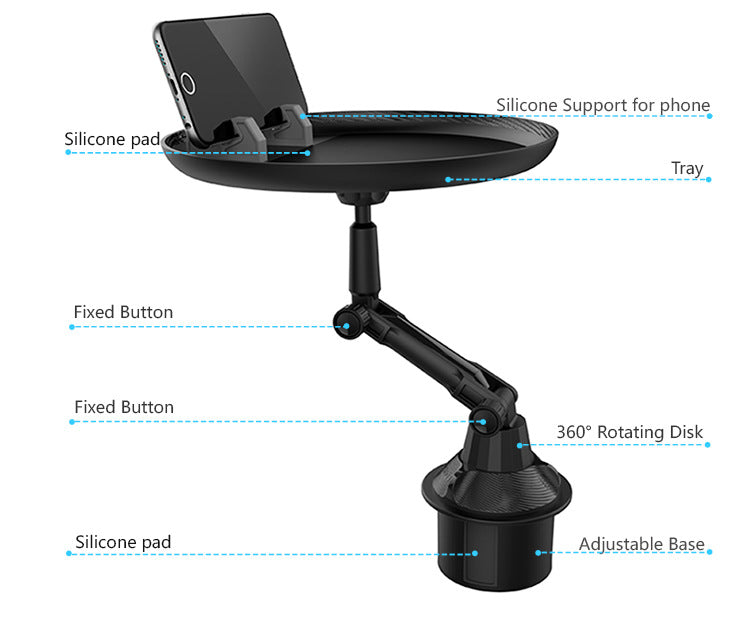 Tech Theory Cup Holder Car Phone Mount & Adjustable Tray – Aduro Products