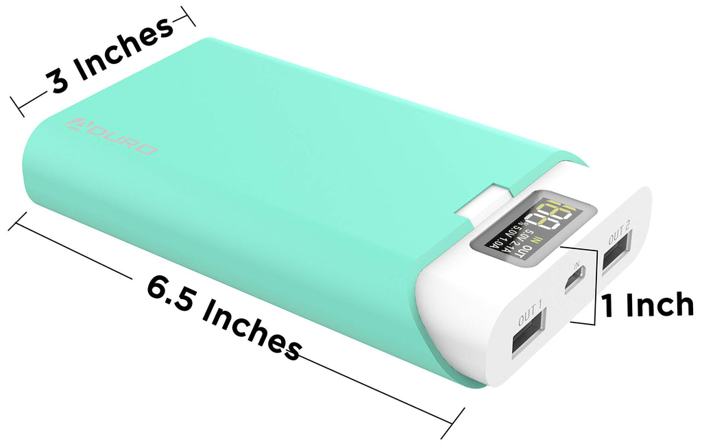Aduro Dual USB LED Screen 20,800mAh Portable Phone External Battery Charger