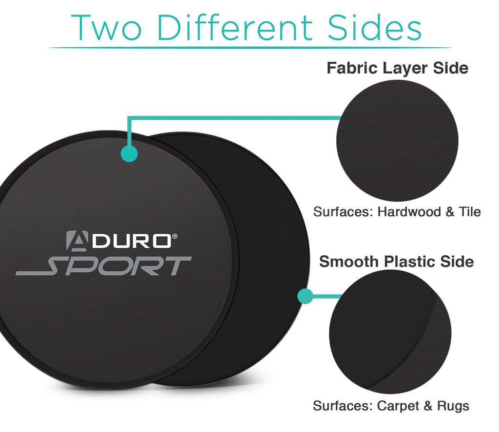 Aduro Sport Dual Sided Exercise Gliding Discs Home Workout Equipment