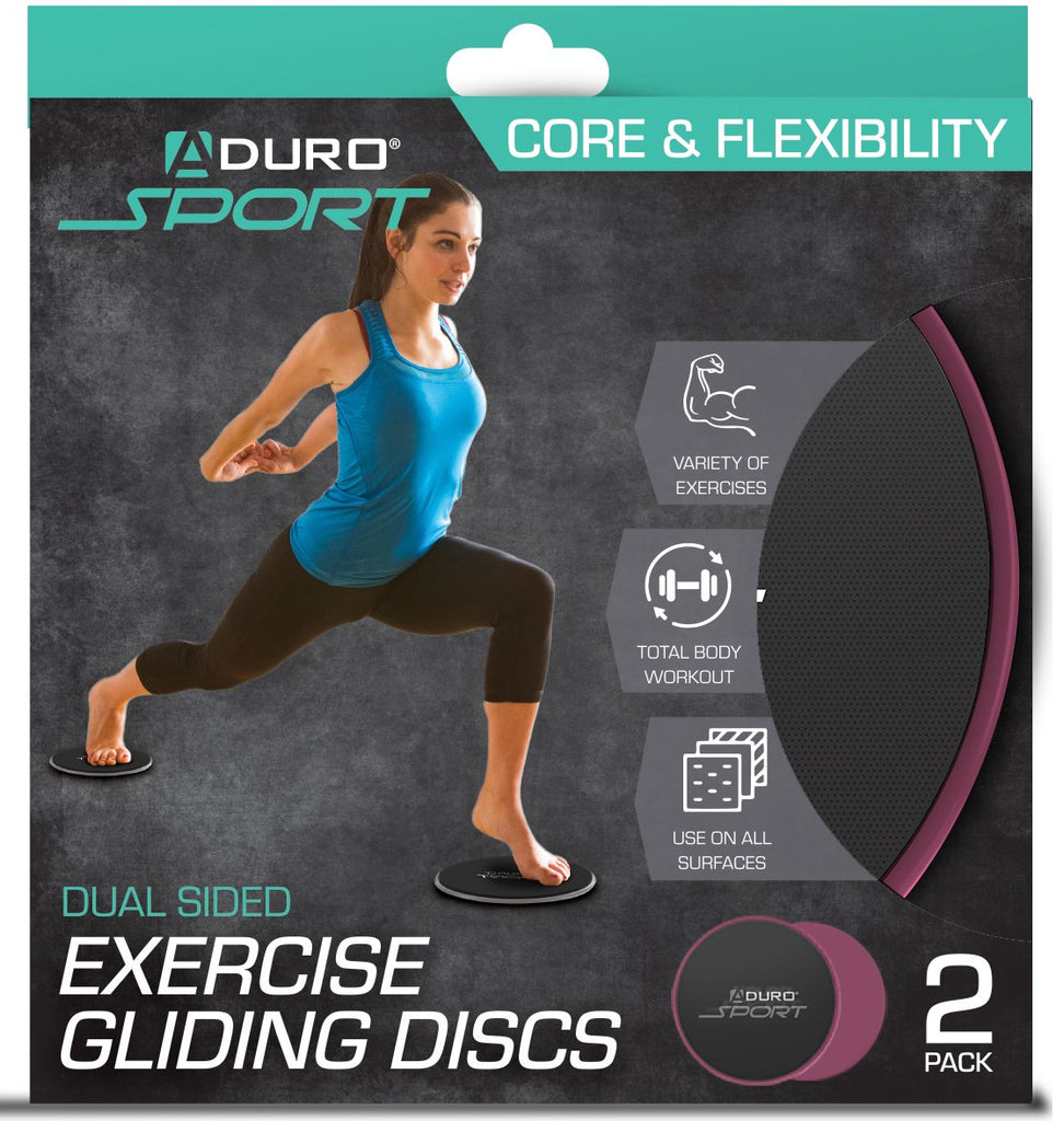 Aduro Sport Dual Sided Exercise Gliding Discs Home Workout Equipment