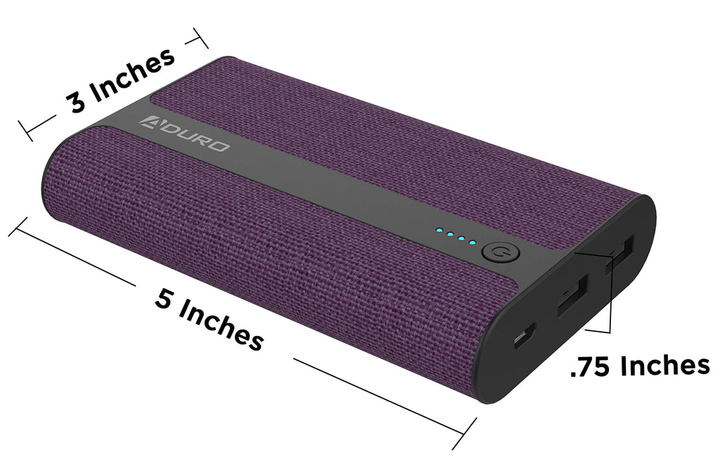 Aduro PowerUp Fabric 12,000mAh Dual USB Backup Battery