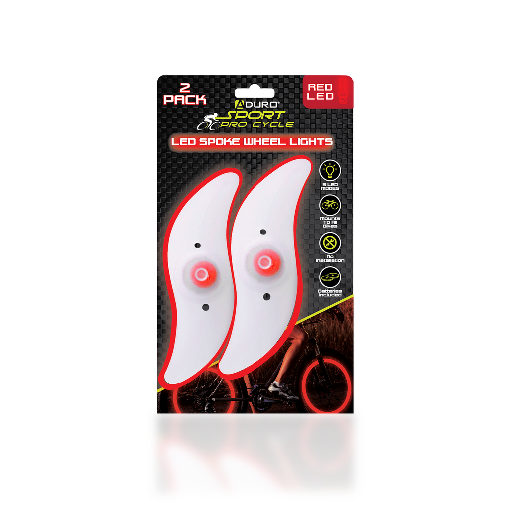 Aduro Sport Cycling LED Bike Spoke Wheel Lights 2 Pack