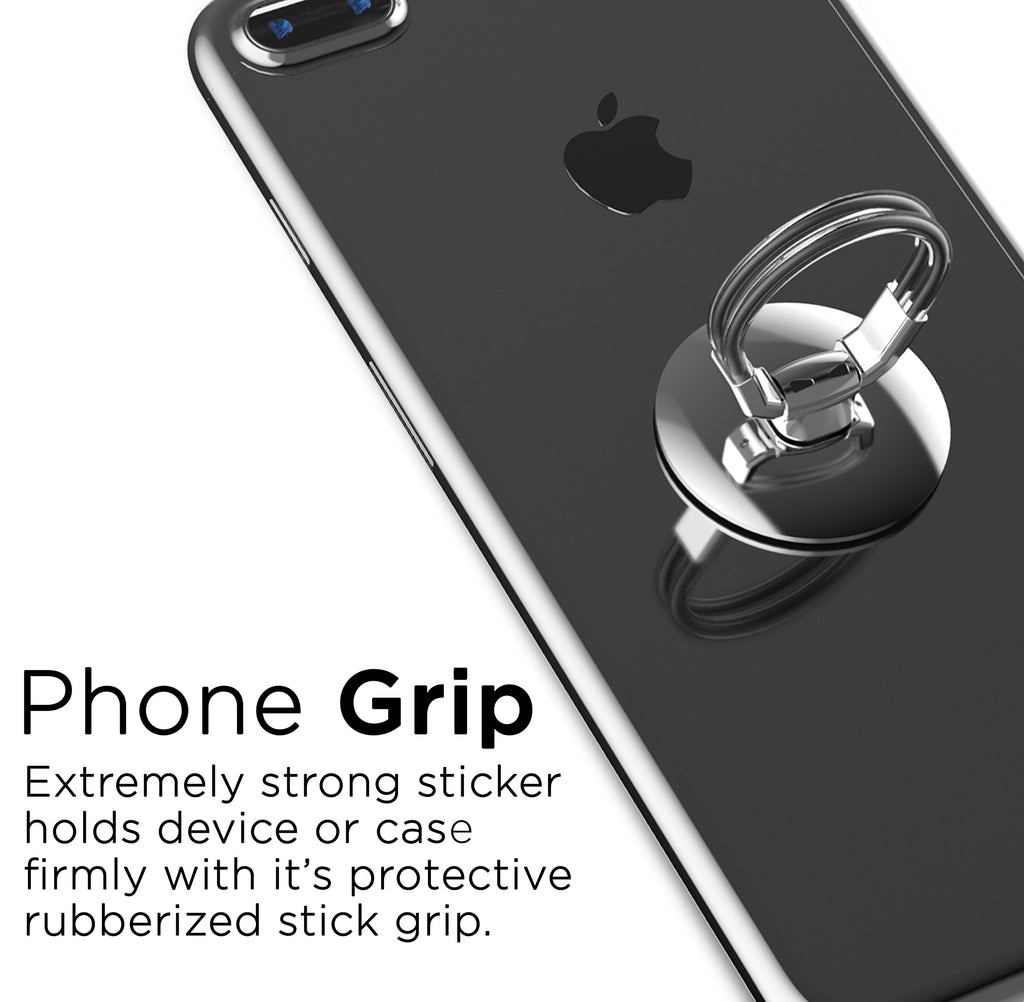 U-Grip Mobile Phone Ring Holder, 3 in 1 Universal Phone Ring Stand, Car Vent Mount, & Holder