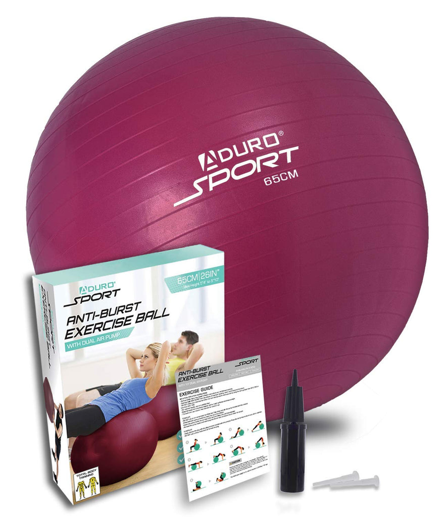 Aduro Sport Yoga Exercise Ball 55/65/75cm Workout Fitness Ball Chair