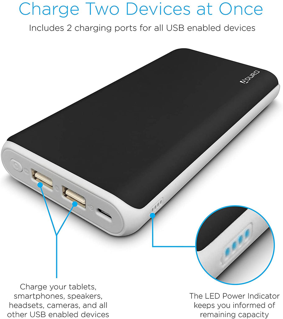 ALING Power Bank 20000mAh Portable Charger Quick Charging Power Bank LED  Digital Display 2.1A Fast Charging Power Bank Backup Charger, Compatible  with All Smart Phones 