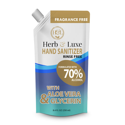 Herb & Luxe Fragrance Free Hand Sanitizer w/ Aloe Vera 8.4 Oz