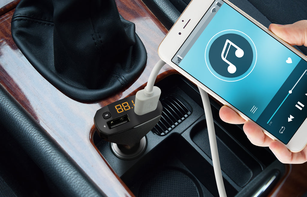 FM Transmitter for Car + Dual USB Car Charger