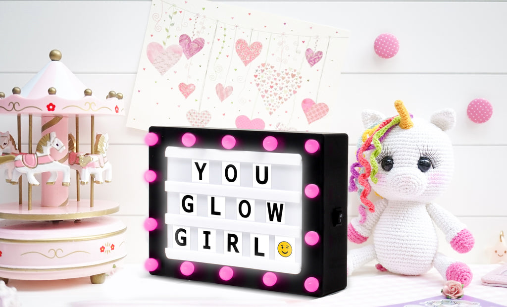Hearth & Haven Hollywood LED Light-Up Message Lightbox