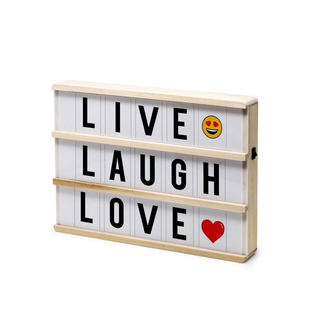 Hearth & Haven Wooden LED Light-Up Message Lightbox