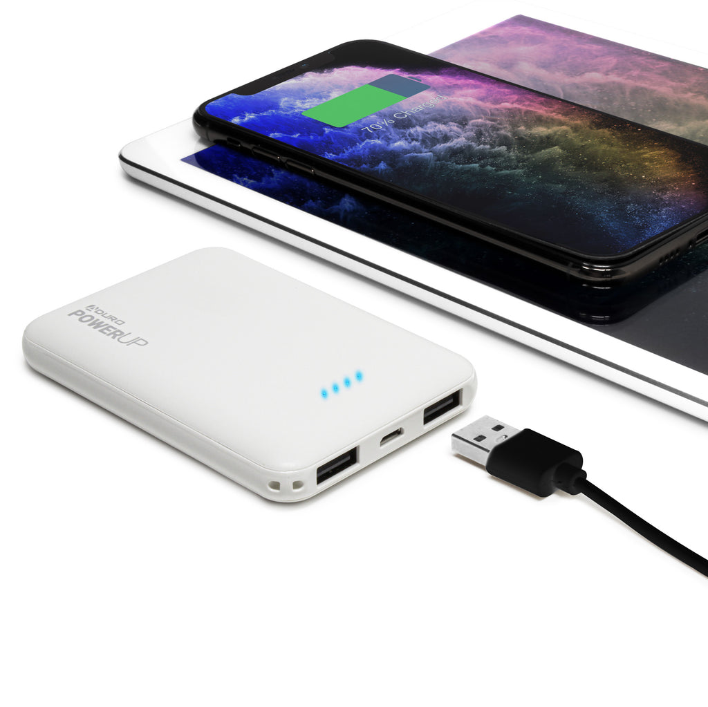 Aduro PowerUp Ultra Slim 5,000mAh Dual USB Portable Backup Battery