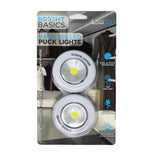 Bright Basics 2 Pack Ultra Thin Wireless LED Puck Lights