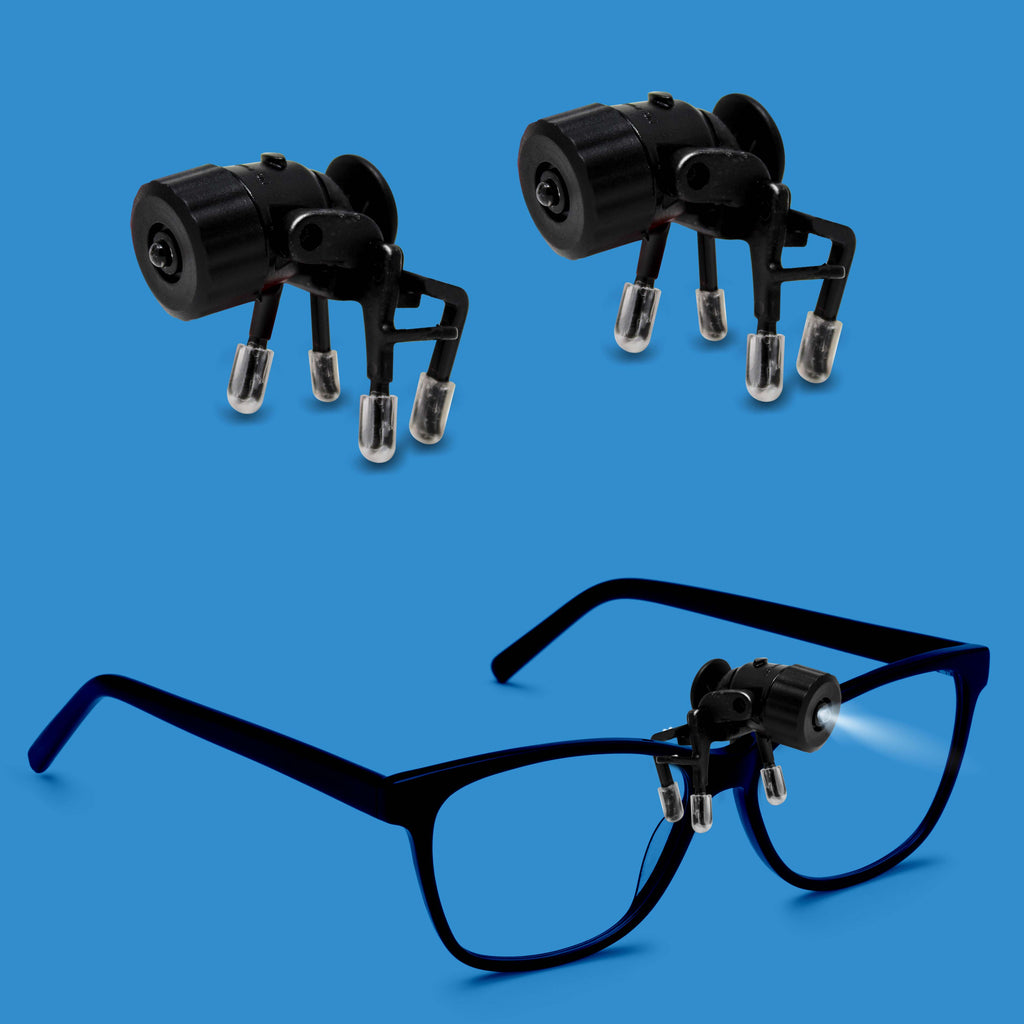 Bright Basics 2 Pack Universal Clip-On LED Glasses Light