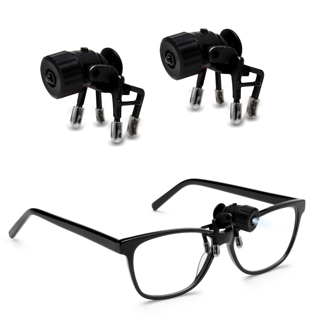 Bright Basics 2 Pack Universal Clip-On LED Glasses Light