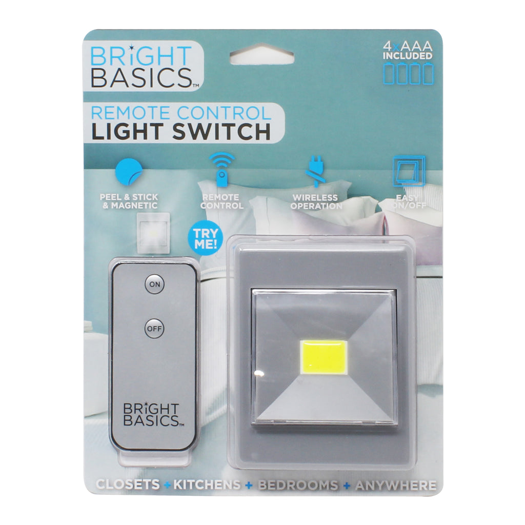 Bright Basics Ultra Bright Wireless Light Switch w/ Remote Control