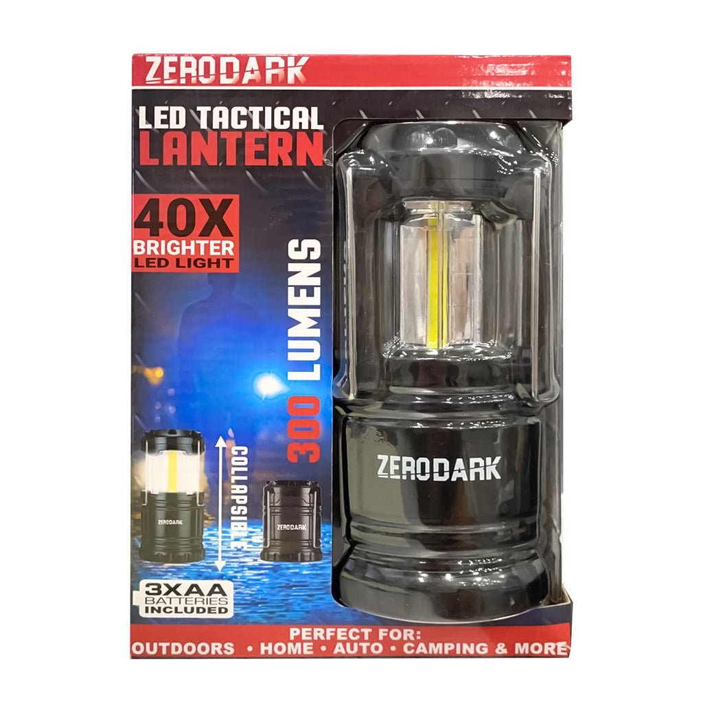 ZeroDark LED Lantern Flashlight Battery Operated Lantern Combo 2 in 1  Camping Flashlight Collapsible Batteries Included (3x AA) for Powe