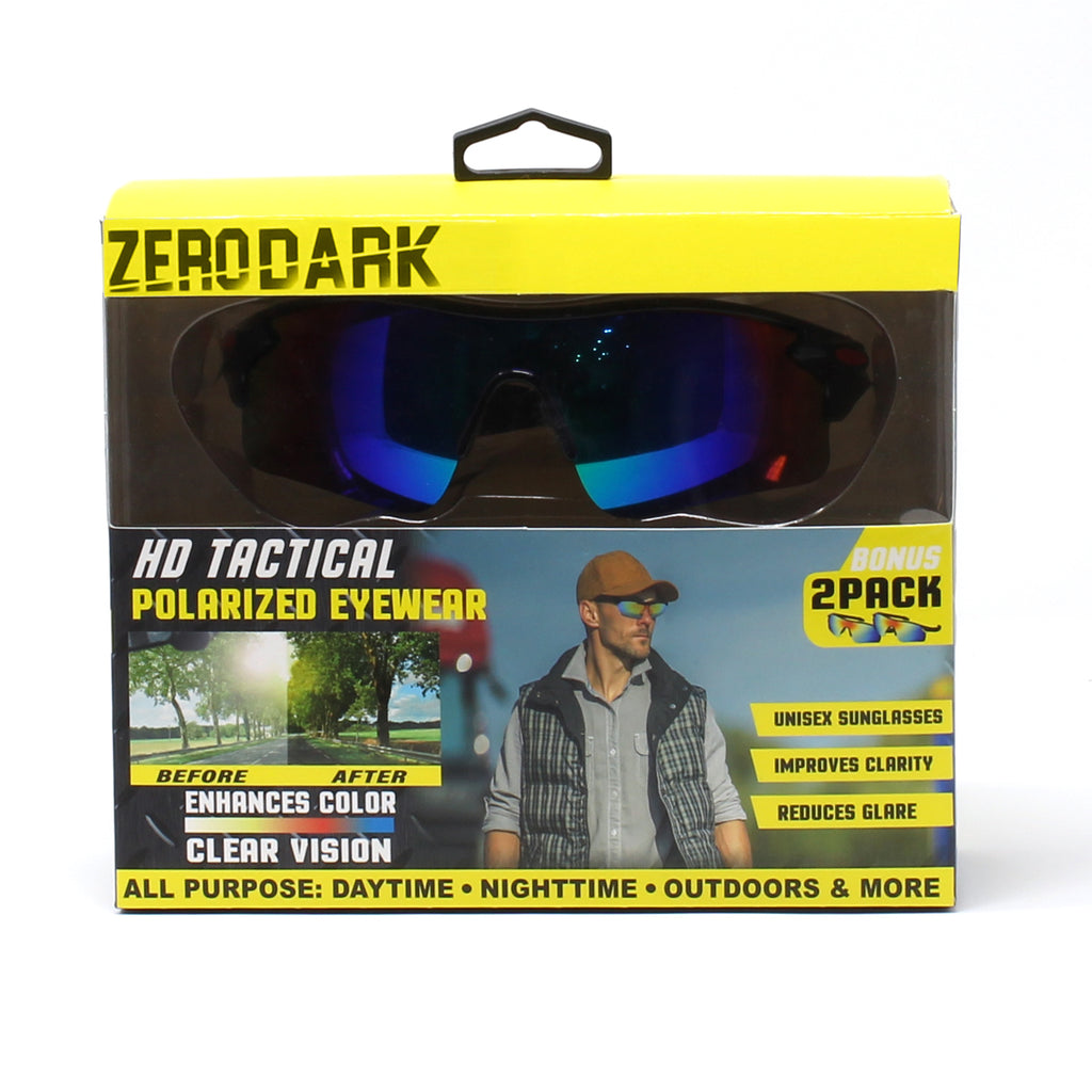 ZeroDark 2 Pack Sport Tactical Polarized Sunglasses Cycling Running Driving Fishing Glasses