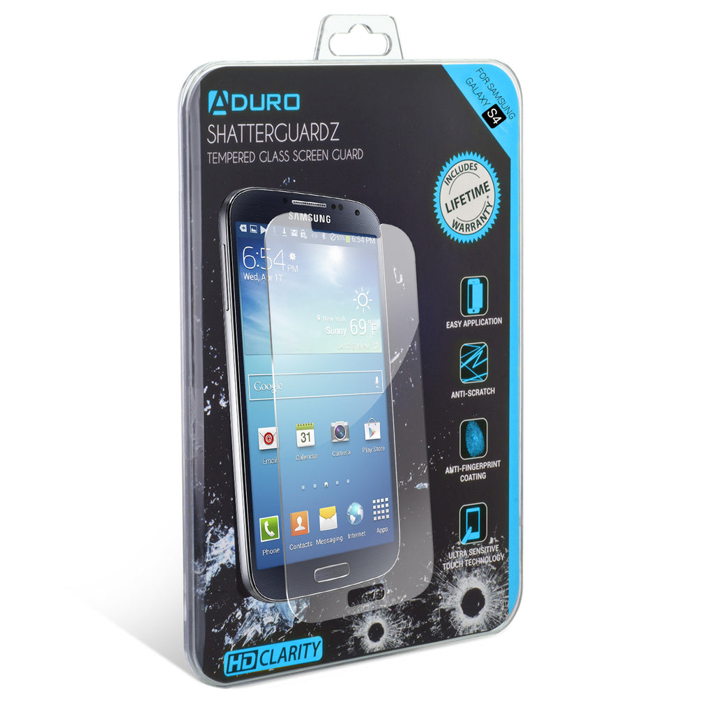 SHATTERGUARDZ Tempered Glass Screen Protector: Galaxy S4