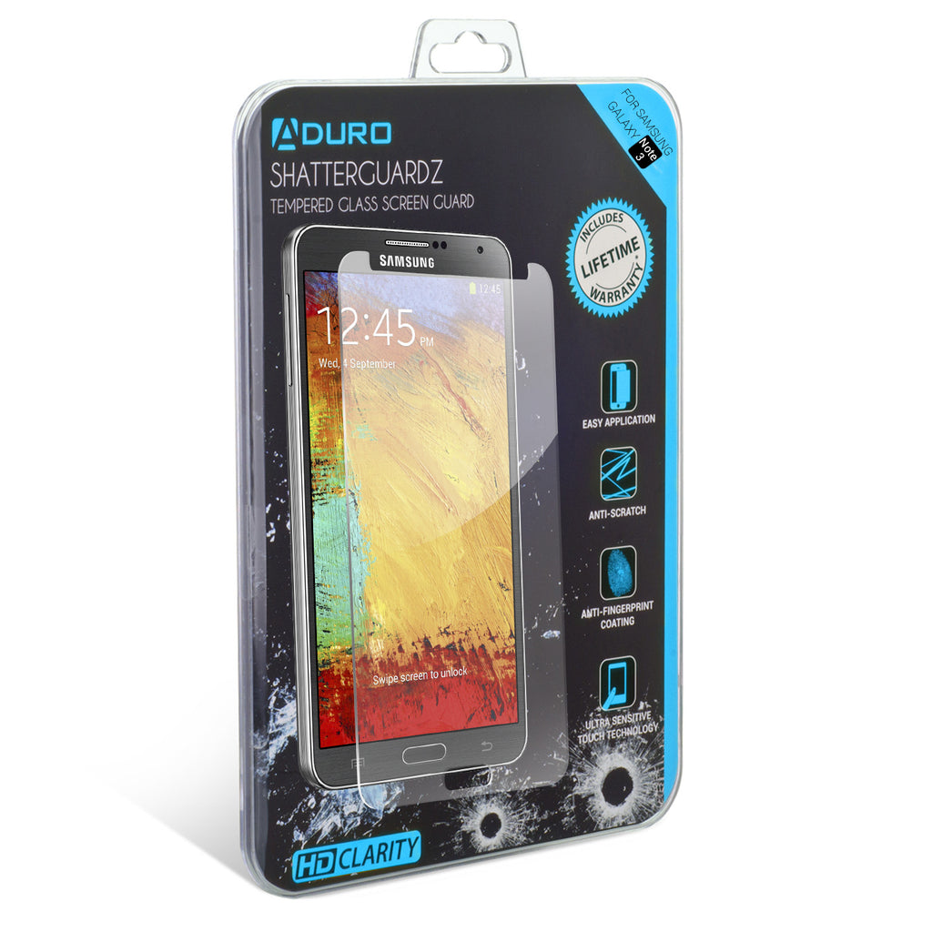 SHATTERGUARDZ Tempered Glass Screen Protector: Galaxy Note 3