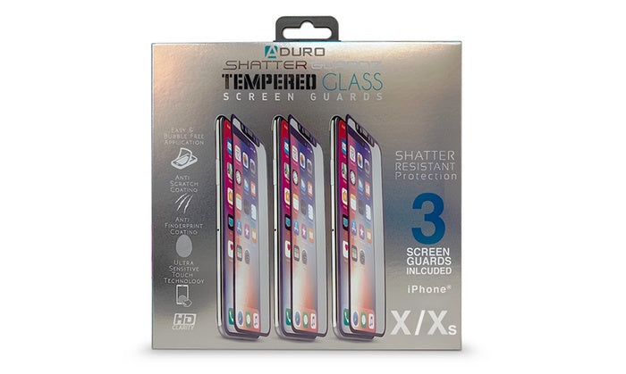 ShatterGuardz Tempered Glass Screen Protectors for iPhones 3 Pack