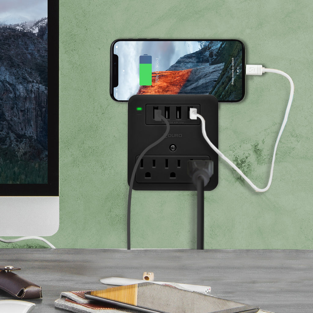 Aduro Surge Multi Charging Station with 3 Outlets & 4 USB Ports