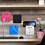 Aduro Surge Multi Charging Station with 3 Outlets & 4 USB Ports