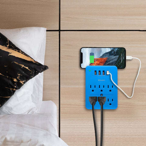 Surge Shelf Series Multi-Charging Station Surge Protector with 6 Outlets & 3 USB Ports