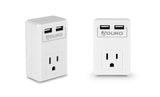 Aduro Surge Mini Travel Single Outlet Dual USB Surge Protector