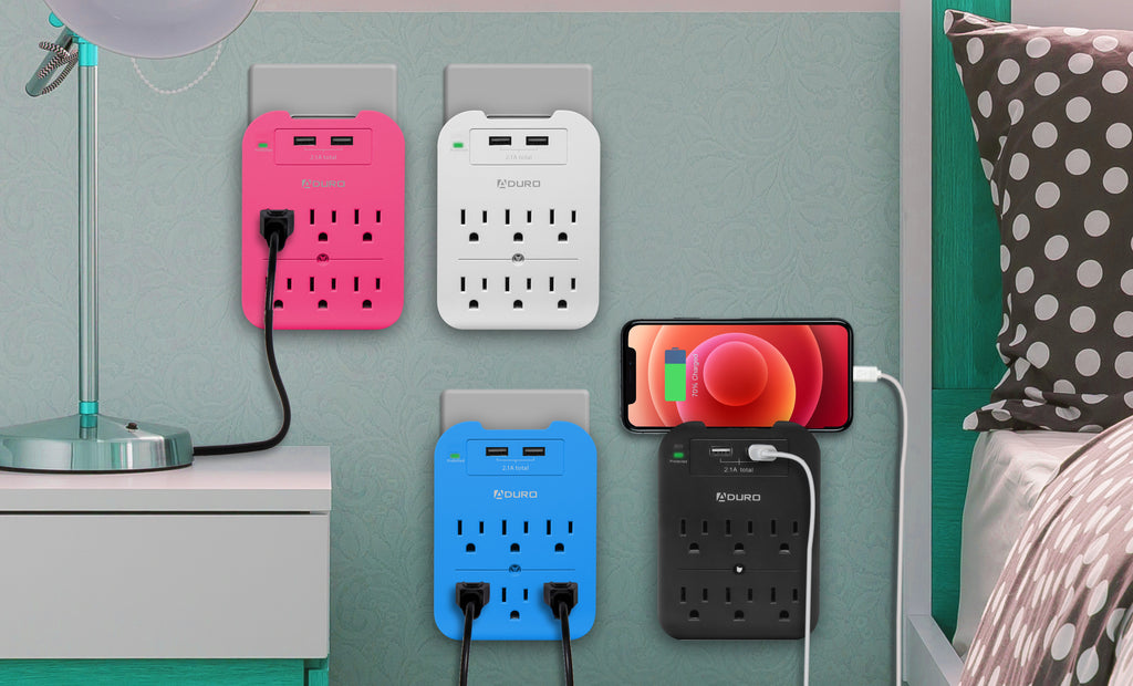 Aduro Surge Multi Station w/ 6 Outlets & Dual USB Ports & Phone Holder