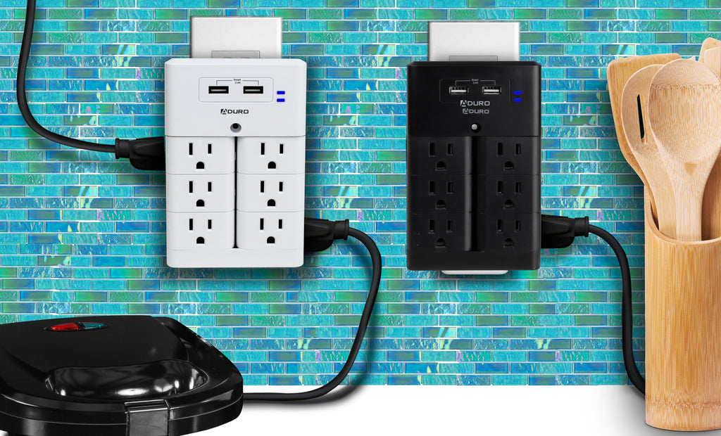 Aduro Surge Wall Charging Tower w/ 12 Outlets & Dual USB Ports