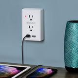 Aduro Surge Multi Charging Station with 2 Outlets & Dual USB Ports