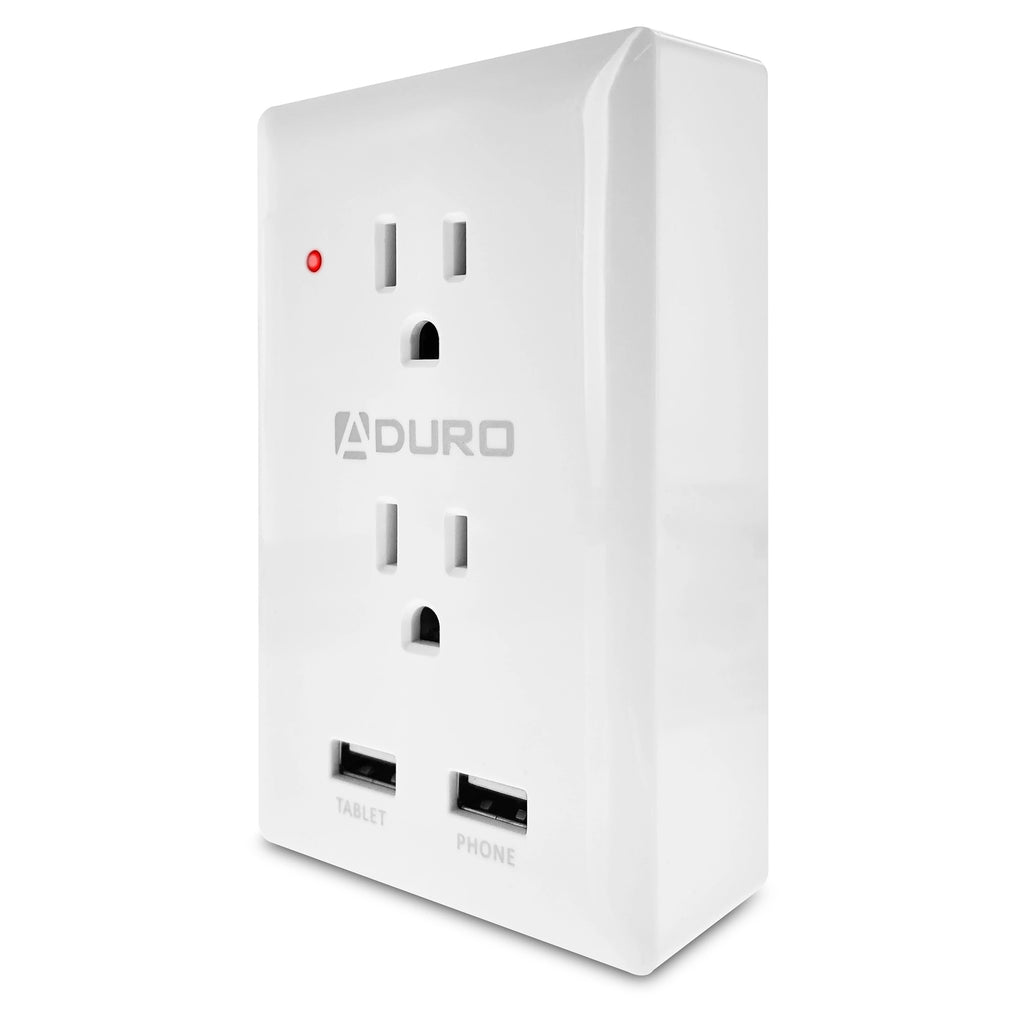 Aduro Surge Multi Charging Station with 2 Outlets & Dual USB Ports