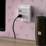 Aduro Surge Multi Charging Station with 3 Outlets & Dual USB Ports