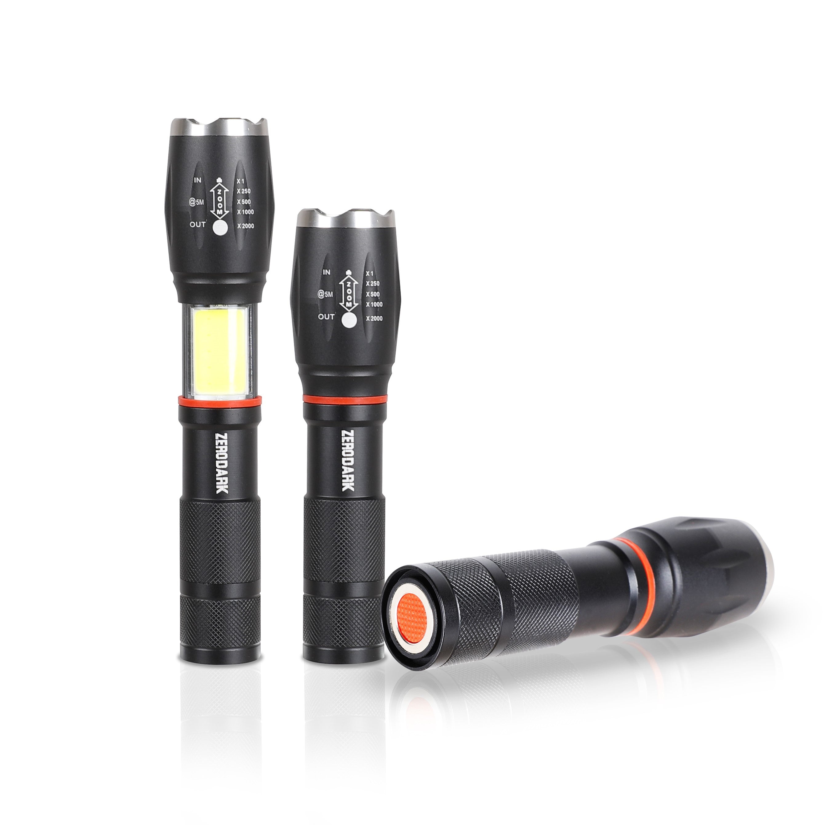 ZeroDark 2 in 1 Tactical Flashlight & Lantern with Zoom & Magnetic Bas ...