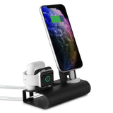 129-3 in 1 Charging Stand for iPhone, Airpods, & Apple Watch Black