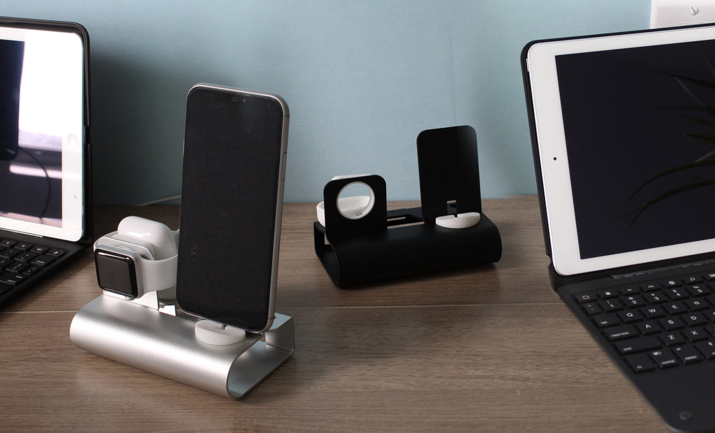 Aduro 3 in 1 Desktop Charging Stand for iPhone, Airpods, & Apple Watch