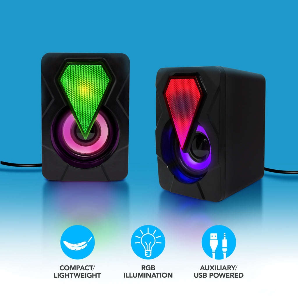 Tech Theory Glow Light-Up Color Changing Computer Speakers