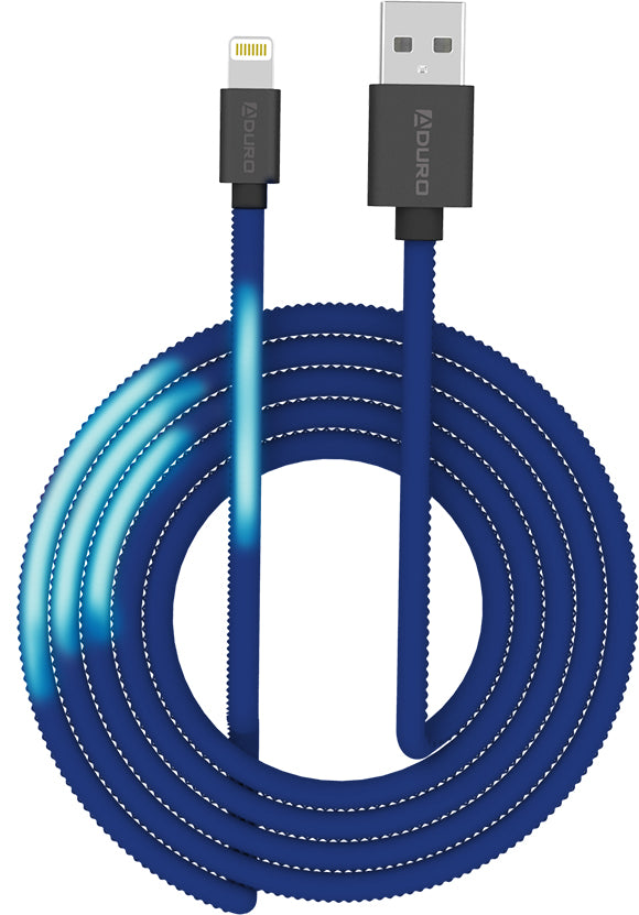 Aduro 6 Ft MFI Lightning Thermal Color Sensor Charge & Sync Cable