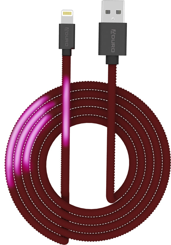 Aduro 6 Ft MFI Lightning Thermal Color Sensor Charge & Sync Cable