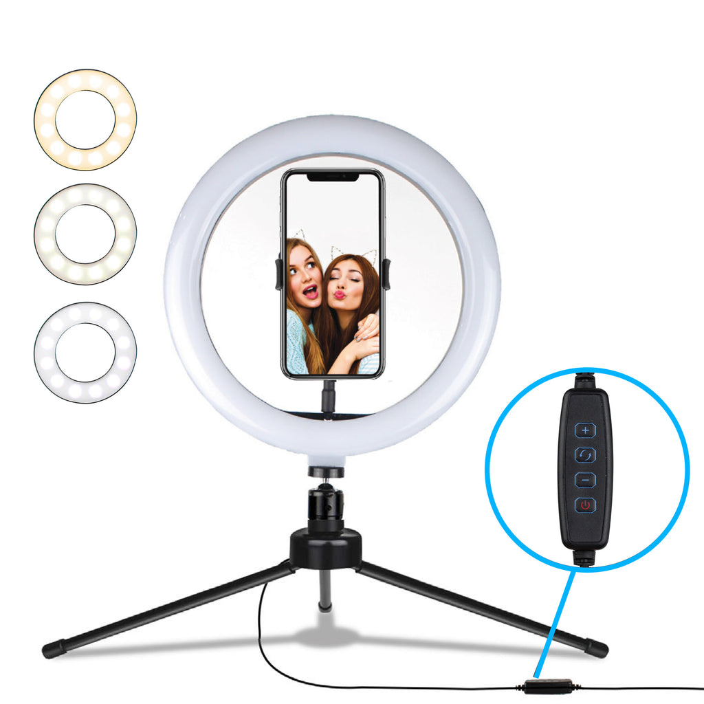 Studio + Smart Ring Lamp and LED Vlogging Kit, Includes Tripod Stand/Mount  - Monster Illuminessence