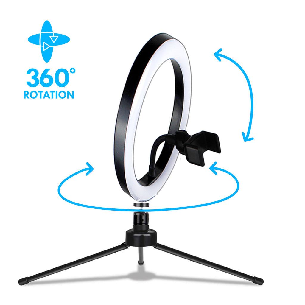 Studio Lamp Light Ring or LED Selfie Lamp Stock Vector - Illustration of  circle, model: 182862735